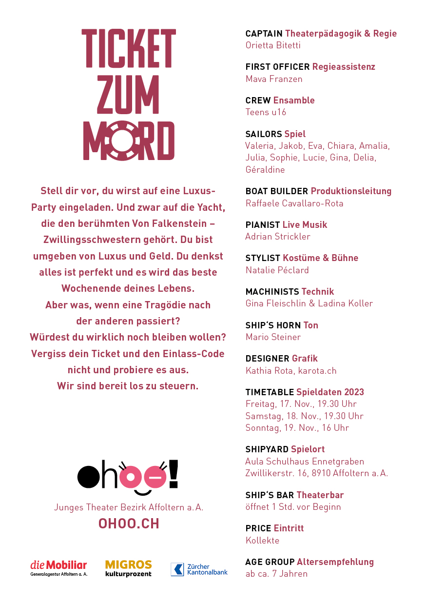 Ticket_zum_Mord, Flyer